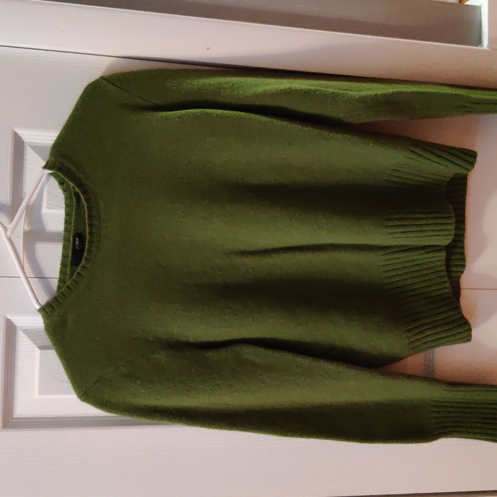J CREW green sweater